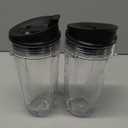 24 oz Blender Cups with Sip & Seal Lid, 2-Pack  Compatible Replacement for Personal Blenders  BPA-Free, Leak-Proof, Portable Smoothie Shake Travel Bottles