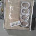 Yuanice Extra Long Shower Curtain 84 Inch Height Farmhouse Boho Textured Weighted Linen Shower Curtains for Bathroom Country Rustic Heavy Duty Decorative Hotel Bath Decor, Cream/Beige