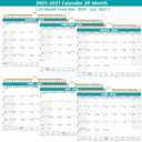 4 x Wall Calendar 2026-2027  Run Now to Jun 2027, 11 x 8.5 In, 20 Months Calendar, Small Monthly Calendar 2025-2027 Wall, with Thick Paper, Holidays, Julian Dates  Notes, Colorful Design