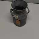 Vintage Galvanized Milk Can, Farmhouse Decorative Flower Vase, Rustic French Country Metal Jug for Home Decor,7.2'' H