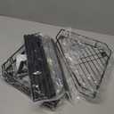 3 Tier Floor Standing Corner Shower Caddy Organizer Shelf with Hooks, Bathroom Shelves Stand Rack, Black