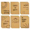 Paper Junkie Bulk Journals - 24-Pack A6 Kraft Soft Cover Notebooks, 80 Ruled Pages - Flat Sewn Binding & Cover Quotes - Mini Notebooks for Writing, Travel Journal & Teacher Supplies