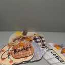 Set of 6 Farmhouse Outdoor Thanksgiving Fall Decoration for Home Pumpkin Thanksgiving Fall Porch Signs Decoration Standing Thankful Grateful Blessed Welcome Sign for Front Porch Garden Party, (Rustic)