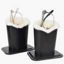 Baitaihem Pack of 2 Plush Lined Eyeglasses Holder Stand Protective Glasses Case For Desks Or Nightstands