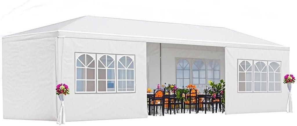 10' X 30' Outdoor Wedding Party Tent Canopy Tent with 8 Removable Sidewalls, Heavy Duty Waterproof Gazebo Patio Shelter for BBQ Camping Party Cater Events