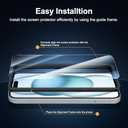 NEW'C 3 Pack Designed for iPhone 16, iPhone 15 Screen Protector (6.1 inches),Enhanced Tempered Glass Protection with Easy Installation Tool Included,Ultra Resistant (Transparent)