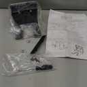 Hair Dryer Holder Wall Mounted, Metal Hair Dryer Holder for Bathroom, Blow Dryer Holder with Plug Cord Organizer, Self Adhesive or Screw Hair Tool Organizer for Bathroom, Makeup Room, Cabinet, Black