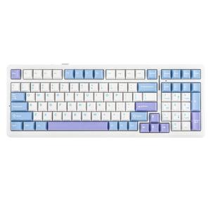 EPOMAKER x Aula F99 Wireless Mechanical Keyboard, Hot Swappable Gasket Custom Gaming Keyboard with Five-Layer Padding, BT/2.4GHz/USB-C, 8000mAh Battery (White Light Blue, Graywood V3 Switch)