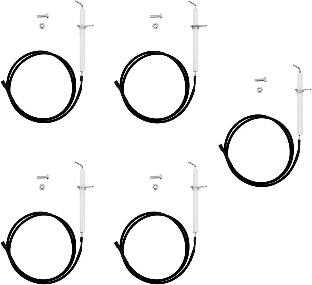 Charbrofire IG31B Igniter Kit Electrode Grill Replacement Parts for Members Mark Ignitor with Wire Kenmore BBQ-PRO Outdoor Gourmet Brinkmann and Others Ignition Ceramic Electrode Wire