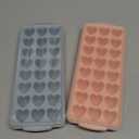 Heart Ice Cube Molds with Lid 2 Pcs Mini Heart Ice Cubes Tray for Whiskey Hearts Silicone Jello Chocolate Mold Hearts Pudding Soap Candle Molds Valentine Ices Cube Maker for Cocktails Beverages