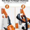 Chainsaw Hanger - 1Pack/2 Pack Chainsaw Holder, Heavy Duty Chainsaw Wall Mount, Garage Organization Garage Storage Shed Organizer Mounted Chainsaw Rack Tool Racks (1, Orange)