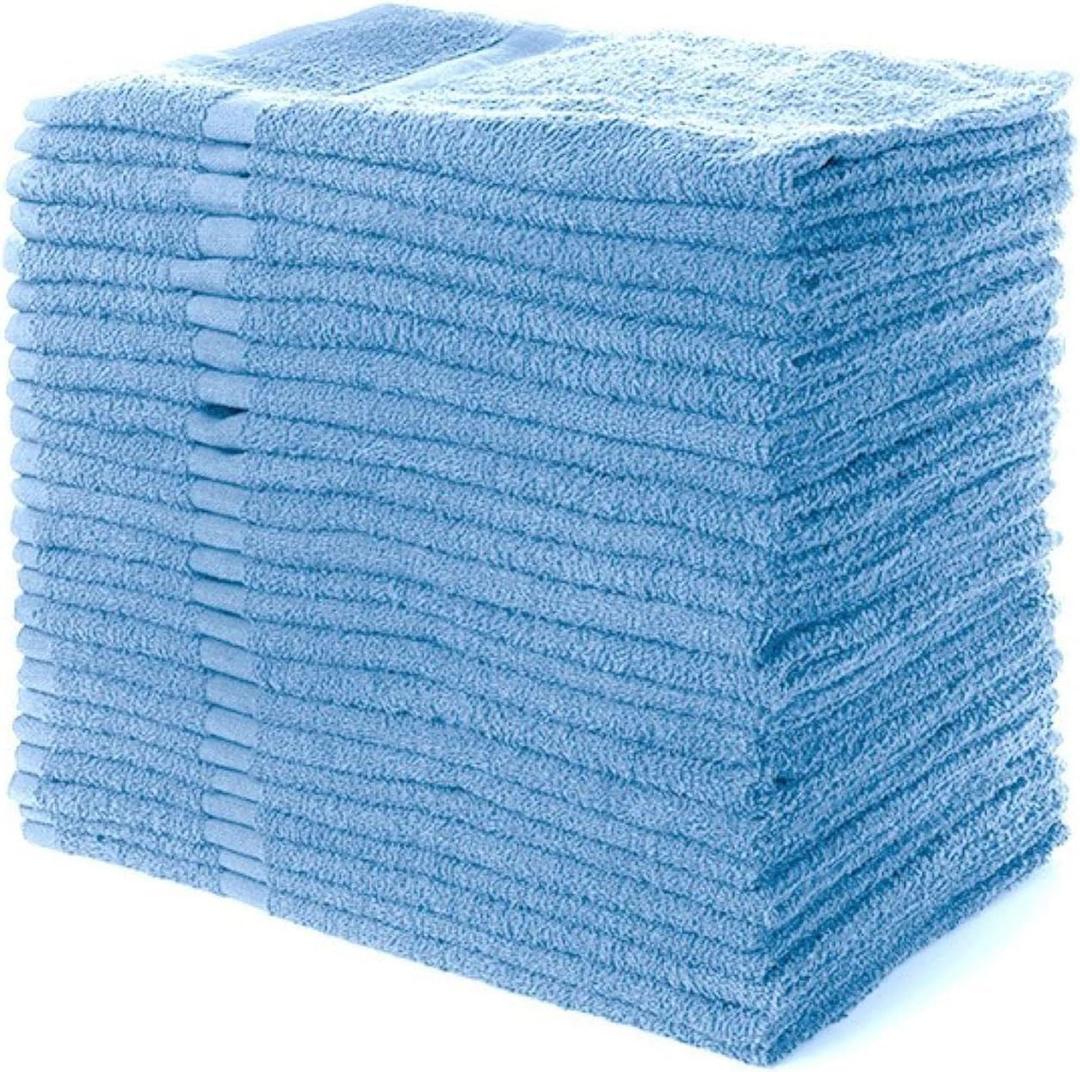 Simpli-Magic Cotton Hand Towels, 16"x27", 12 Pack, Blue
