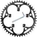 110/130 BCD Chainring 36/38/40/42/44/46/48/50/52/54/56/58/60T Round Narrow Wide Bicycle Chainring with 5 Screws for Road Bike Folding Bicycle