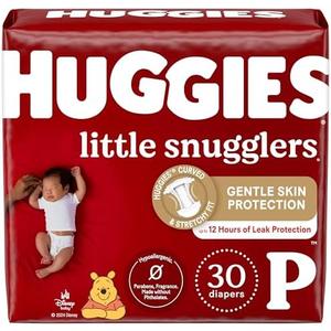Huggies Newborn Diapers, Little Snugglers Baby Diapers, Size Preemie (up to 6 lbs), 30 Count