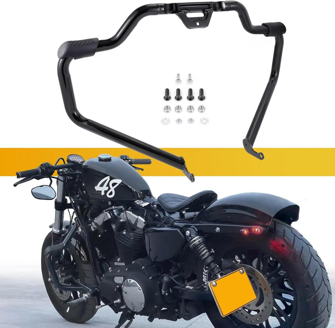 Motorcycle Engine Guard Crash Bar Fit for 2018-2023 Harley Softail Fat Boy FLFB, Heritage Classic FLHC, Street Bob FXBB, Breakout FXBR, Low Rider FXLR, Deluxe FLDE