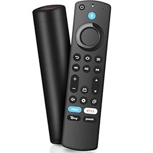 Replacement Voice Remote Fit for All Fire-Series TV Cube/ Stick, Compatible with Firestick 4K Max/ 4K/ Stick/ Lite/ HD, Fit for All Hisense, TCL, Insignia-Pioneer-Omni QLED Series, Not for Roku-5th Gen Pro