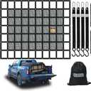 Tecoom 10.17'x7.51' Cargo Net for Pickup Truck Bed, Heavy Duty Truck Cargo Net Weight Capacity 1,500 LBS, Automotive Bed Organizer Netting for Camping Trip Luggage