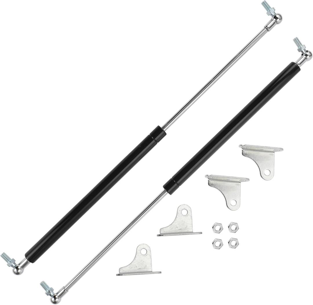 Motoforti Universal Lift Supports Struts Gas Spring 20inch/500mm 22.5lb/100N/10kg Black 2 Pcs