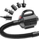 Electric Air Pump for Inflatable Pool Toys - High Power Quick-Fill Air Mattress Inflator Deflator Pump for Pool Float Raft Gymnastics Track Mat, Portable Air Pump 4 Nozzles AC 110-120V (400W)