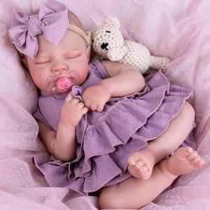 Aori Lifelike Reborn Baby Girl Dolls - Realistic 20-Inch Newborn Doll with Poseable Limbs and Feeding Kit, Weighted Real Life Reborn Baby Doll Gift Set for Seniors, Collectors and Kids 3+