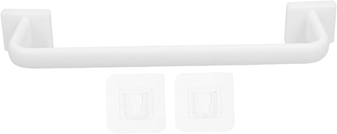 2pcs No Drill Towel Bar Rack Self Adhesive Space-Saving Brushed Nickel for Bathroom Kitchen