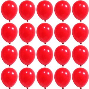 10 inch Red Latex Balloons, 100 pcs Thick Party Balloons Birthday Decorations (Red)