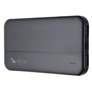 Helix 10,000 mAh Power Bank with Dual USB-A Ports - Black