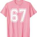 Number 67 Numbered Uniform Sports Jersey Team 67th Birthday T-Shirt, S