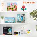 Shuttle Art Acrylic Paint, 25 Colors Acrylic Paint Set, 2oz/60ml Bottles, Rich Pigments Paint for Artists, Beginners and Kids on Canvas Rocks Wood Ceramic Fabric