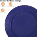 Homienly 40 Pcs Wheat Straw Dinnerware Sets, Dinner Plates, Cups, Pasta Bowls, Dishes Set For 8, Microwave Safe Plates and Bowls Sets, Blue