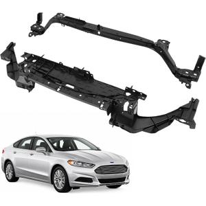 ALMULOO Radiator Mount Core Support & Upper Tie Bar Compatible With 2013-2016 Ford Fusion Replacement for DS7Z8A284A DS7Z16138B Upper Rad Support Bracket Brace Frame Assembly Crossmember Panel