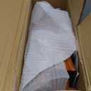 Foot Stool Ottoman Foot Rest Microfiber Leather Upholstered Footstool for Sofa, Living Room, Entryway, Solid Wood Stool (Light Brown)