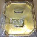 Tellingyou 2026 Charcuterie Number Fillable Plastic Boxes 13.7" New Year Celebration Party Large Fillable Tray Numbers for Chocolate Candy Snack Party Supplies(Gold)