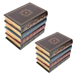 Fake Books Storage Boxes, European Vintage Ornaments Book Boxes, Antique Book Decorative Storage Box for Home Office Decor(B trumpet)