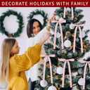 20 Pcs Velvet Bows for Christmas Tree - 5.9" x 11.81" Vintage Rustic Ribbon Bow Ornaments for Xmas Gift Wrapping Garland Wreath Window Fireplace Staircase Holiday Wedding Home Decor (20, Pink)