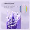 Aange Professional Micro-Applicator Brush Set, 600 Count, 6 Colors, Bendable Precision Swabs for Makeup and Nail Art