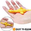 Easter Chicken Slingshot 12-Pack Easter Basket Stuffers Essentials Egg Fillers Funny Gag Gifts for Kids Party Favors Bulk, Mini Flying Rubber Chicken Toys for Kids Age 3-5-7 4-8-12 Year Old Boys Teens