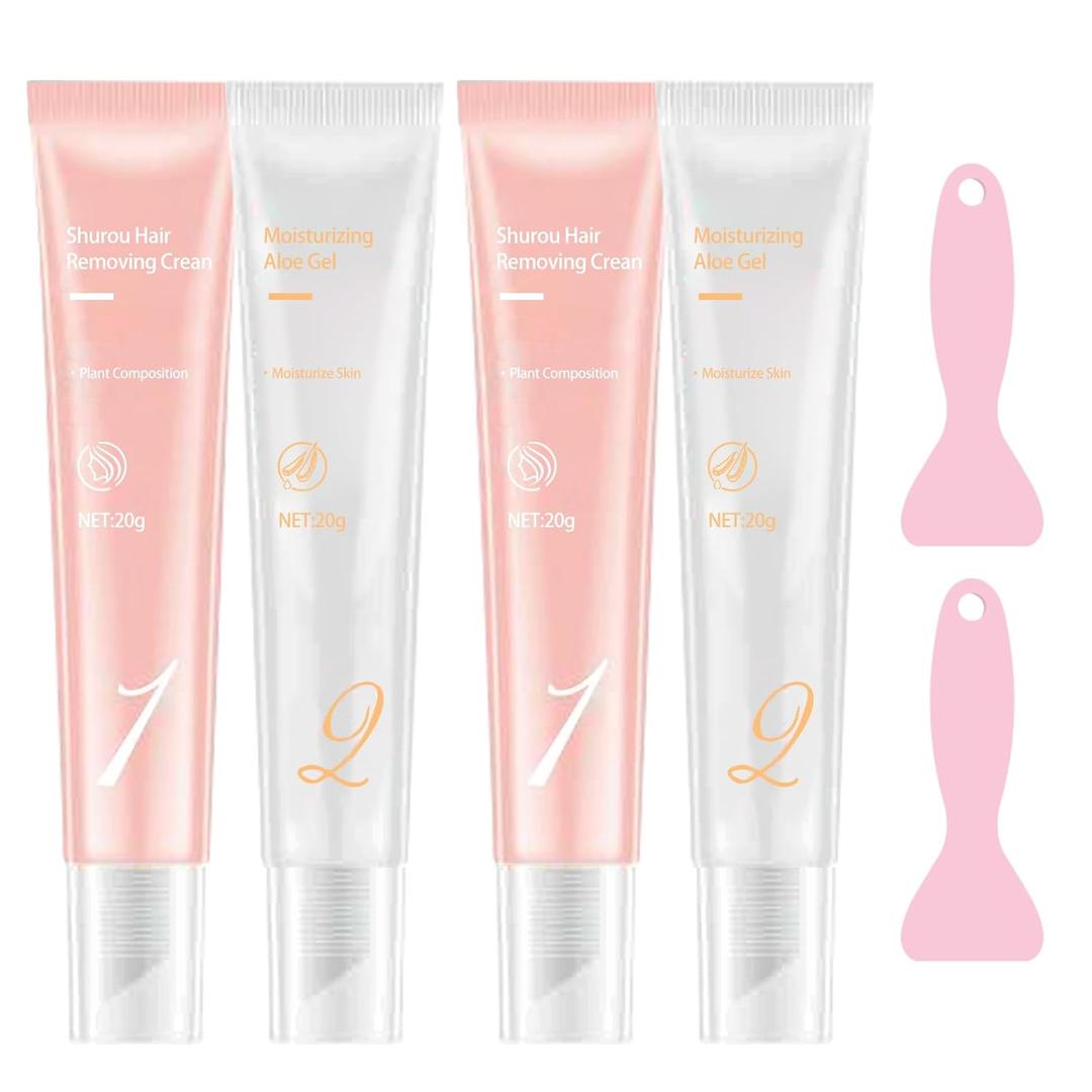 2 x Hair Removal Cream,2025 New Facial Hair Removal Cream Kit, Painless Hair Removal With Scraper,Facial Hair Removal for WomenFacial Hair Removal For Women With Scraper.