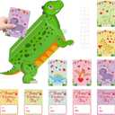 3 x Lemicin Dinosaur Valentines Box Valentines Day Boxes for Kids DIY Valentine Day Card Box with 35 Valentine Cards Valentine's Mailbox for Kids School Classroom Exchange Gift Party Activity Favors