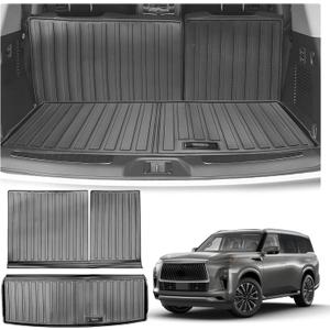Vanseno Cargo Liner Compatible for 2019-2024 Infiniti QX80/Nissan Armada Cargo Mat All Weather TPE Heavy Duty Mats for 2019 2020 2021 2022 2023 2024 Armada/Infiniti QX80 Accessories