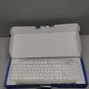 EWEADN F98 Wired Keyboard with Smart Display & Knob,98 Keys Aesthetic Computer Keyboards,Metal Panel,Cute Wired Cream Membrane Keyboard for Windows/PC-White