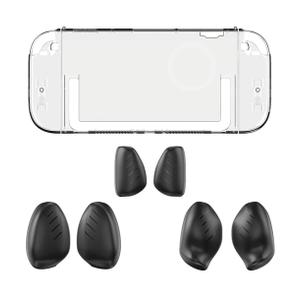 PC Hard Case with Ergonomic Grip for Switch2 (Clear Black Grip)