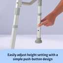 Medline Transfer Bench for Bathtubs and Showers, Adjustable Shower Bench and Bath Seat For Seniors and adults, Slip-resistant Feet, Heavy-Duty 400 lb. Weight Capacity, Tool-Free Assembly (1 Count (Pack of 1))