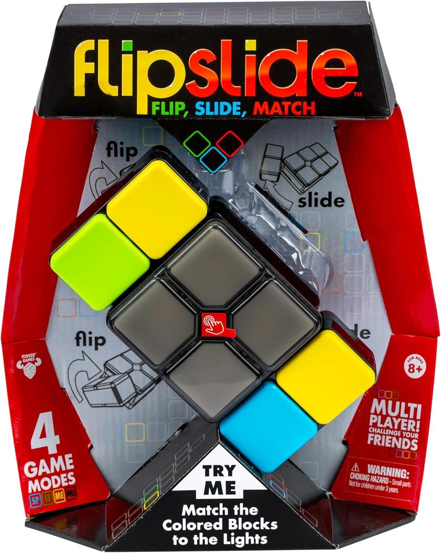 Moose Games, Flipslide Game | Fast-Paced Handheld Puzzle Toy for Kids & Teens | Gifts for Teen Boys and Girls, Stocking Stuffers for Smart Kids, Travel Game for Ages 8-13, Christmas Gifts for Teens
