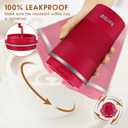 KETIEE Travel Coffee Mug Spill Proof 12oz, Insulated Travel Mug to Go, Reusable Coffee Cup with Seal Lid, Vacuum Stainless Steel Tumbler for Hot/Cold Drinks (Red) (G1-Christmas Red)