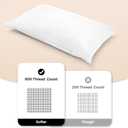 Warmstar 100% Cotton Toddler Pillowcase Set of 2, 600 Thread Count 13x18 Toddler Pillowcases Soft & Breathable, Cotton Travel Pillow Case Cover 13"x 18" with Envelope Closure,White