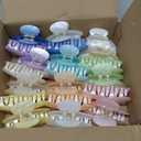 20 PCS Acrylic Hair Claw Clips Non-slip Large Claw Clamps Bulk French Shimmering Stylish Barrettes for Women Girls Thick Thin Hair Home Out Headpiece