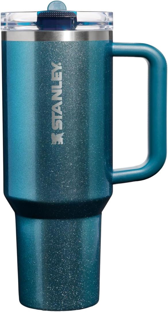 STANLEY Quencher ProTour Flip Straw Tumbler with Leakproof Lid 40 oz| Built-in Straw & Handle | Cupholder Compatible for Travel | insulated Stainless Steel Cup | BPA-Free | Ponderosa Shimmer