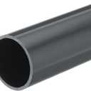 MECCANIXITY 1.5 Inch PVC Rigid Tube Round Pipe Tubing Hardware Tubing 34.2mm ID 38mm OD 330mm/13" Dark Grey High Impact for Water Pipe