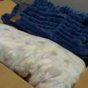 Bedsure ComfyFleece Cute Cat Couch for Pets - As Seen on TV on Good Day New York, Small Medium Dog Bed, Supportive Couch Bed for Small Dogs, 30 Inch, Night Blue